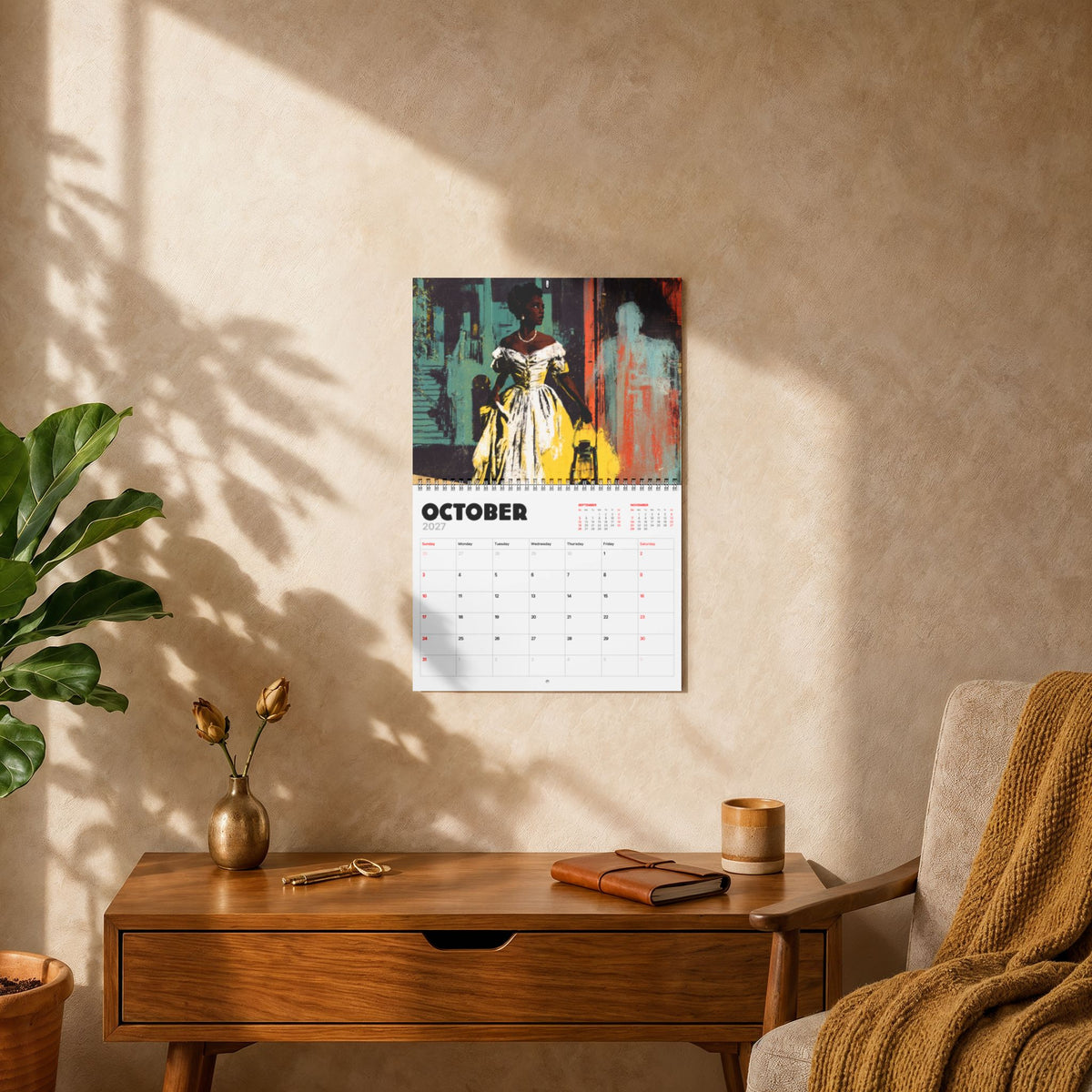 Retro Melanin 2027 Wall Calendar