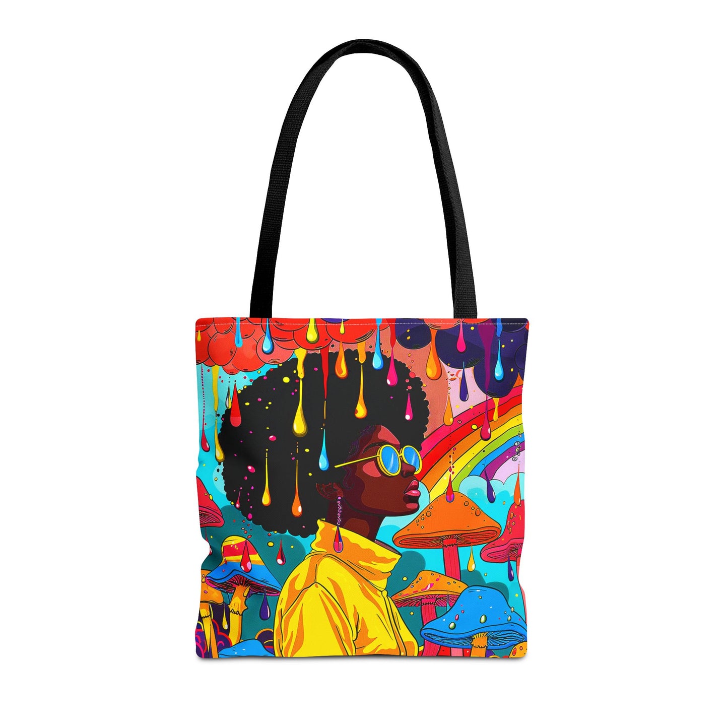 Rainbow Drippy Tote Bag