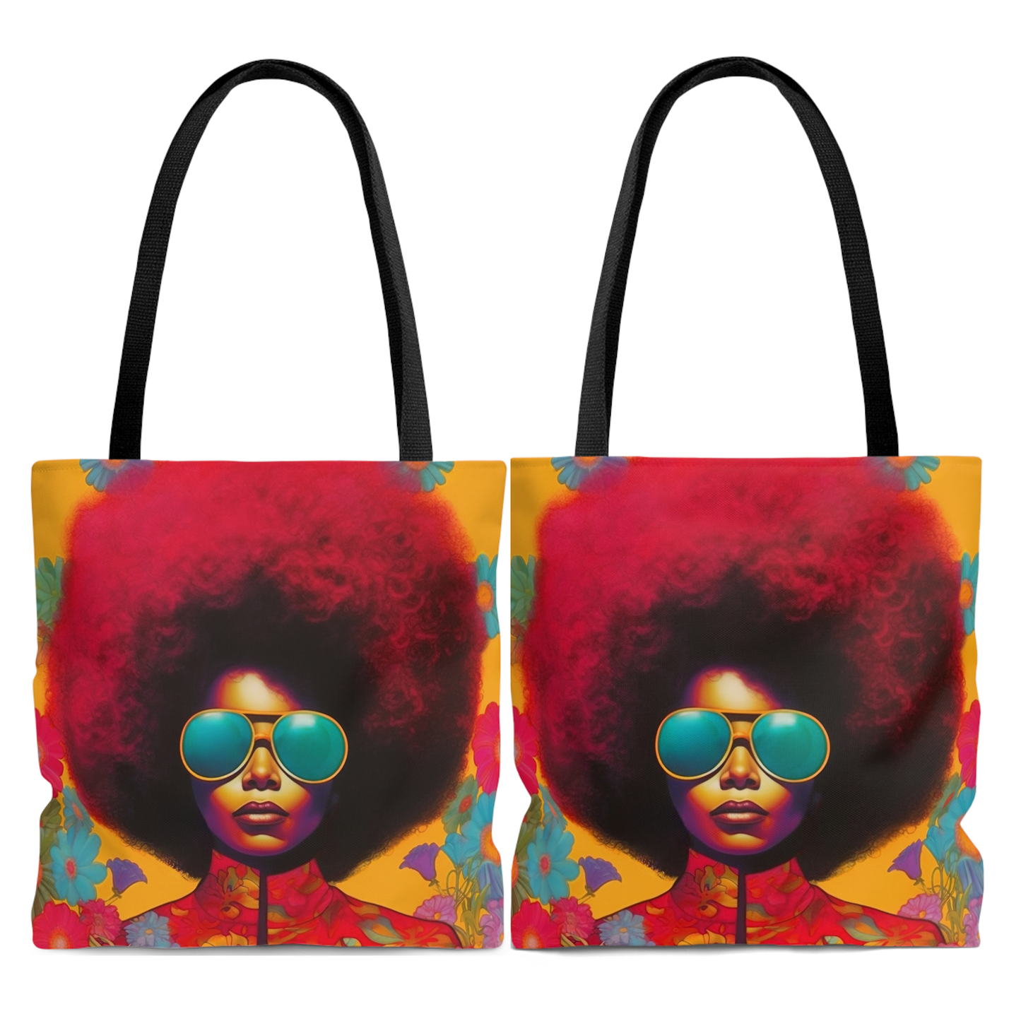 Afro Floral Tote Bag