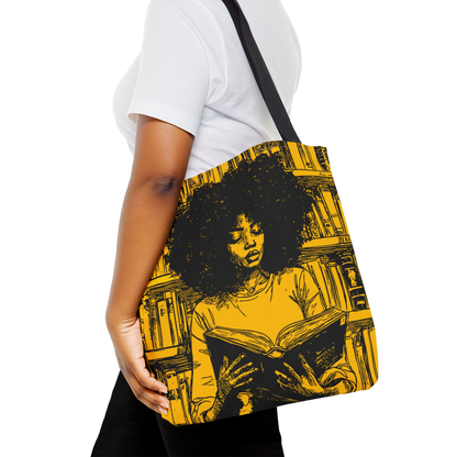 Afro Reading Tote Bag