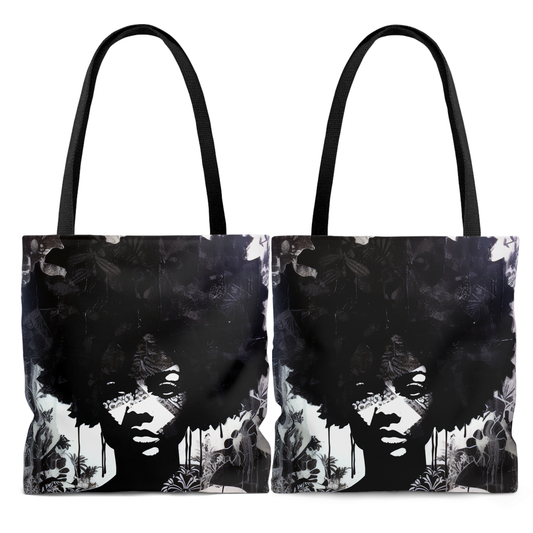 Afro Ink Drip Tote Bag