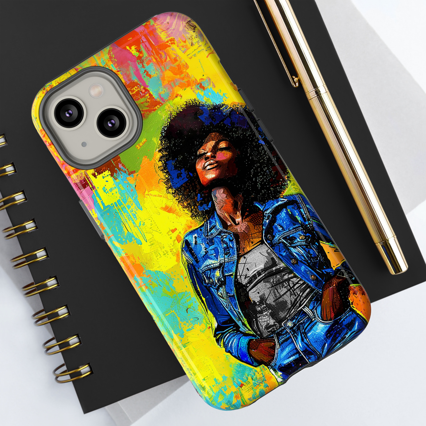 Afro Denim Phone Case