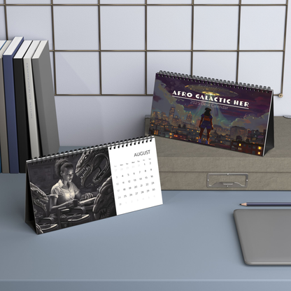 Afro Galactic Her 2025 Desk Calendar