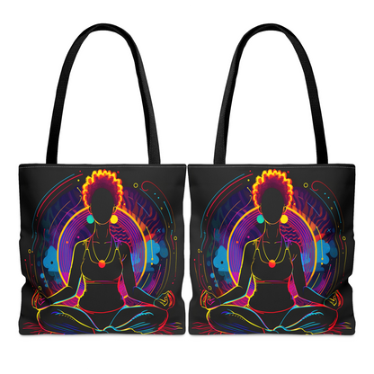 Afro Yoga Glow Tote Bag