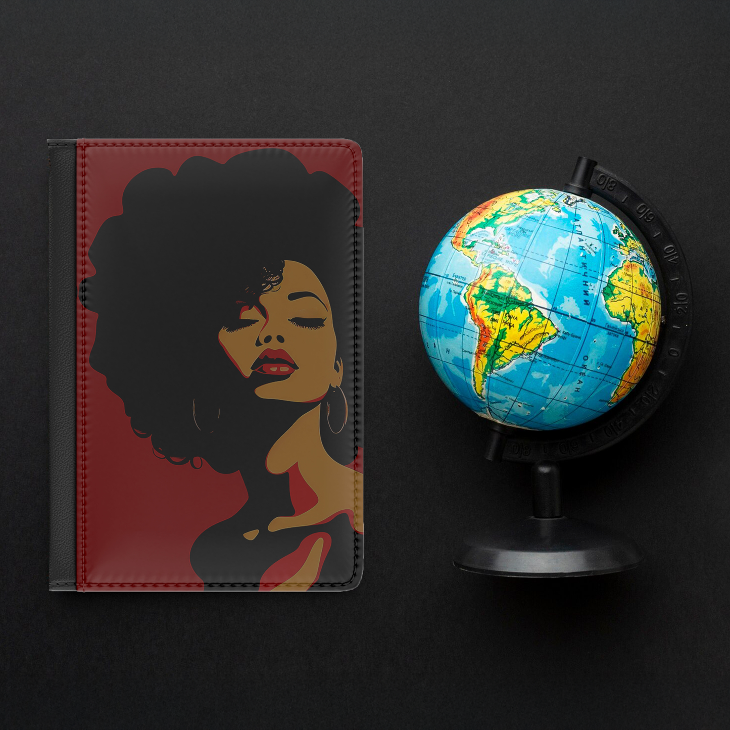 Afro Woman Passport Cover