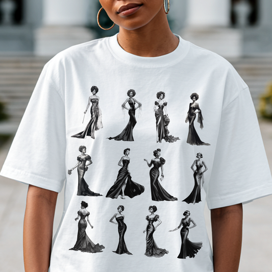 Black Dress Glamour T-shirt