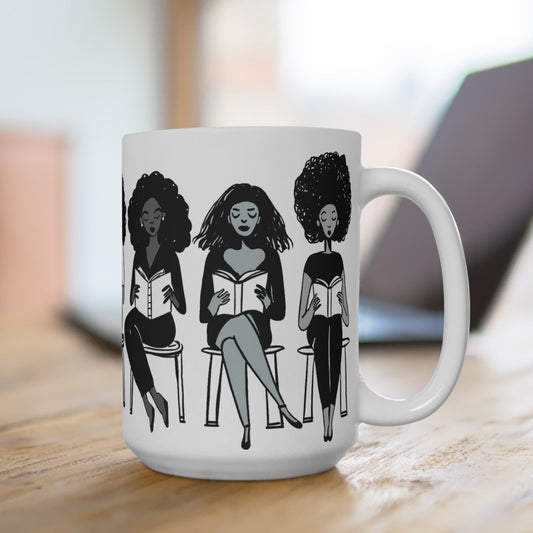 Brown Girls Reading Mug