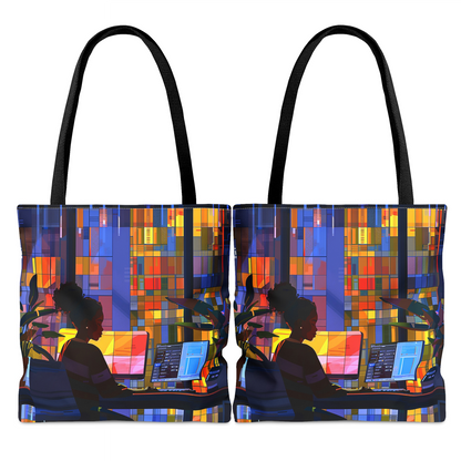 Computer Girl Tote Bag