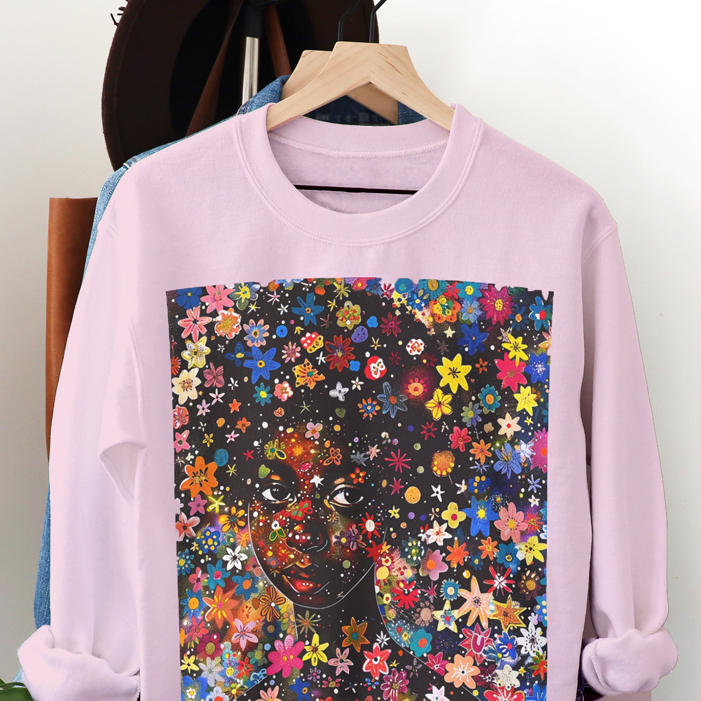 Floral Face Sweatshirt