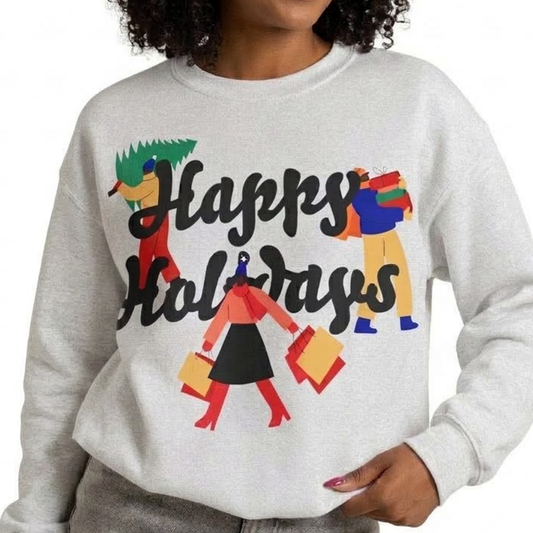 Afro Happy Holidays Sweatshirt