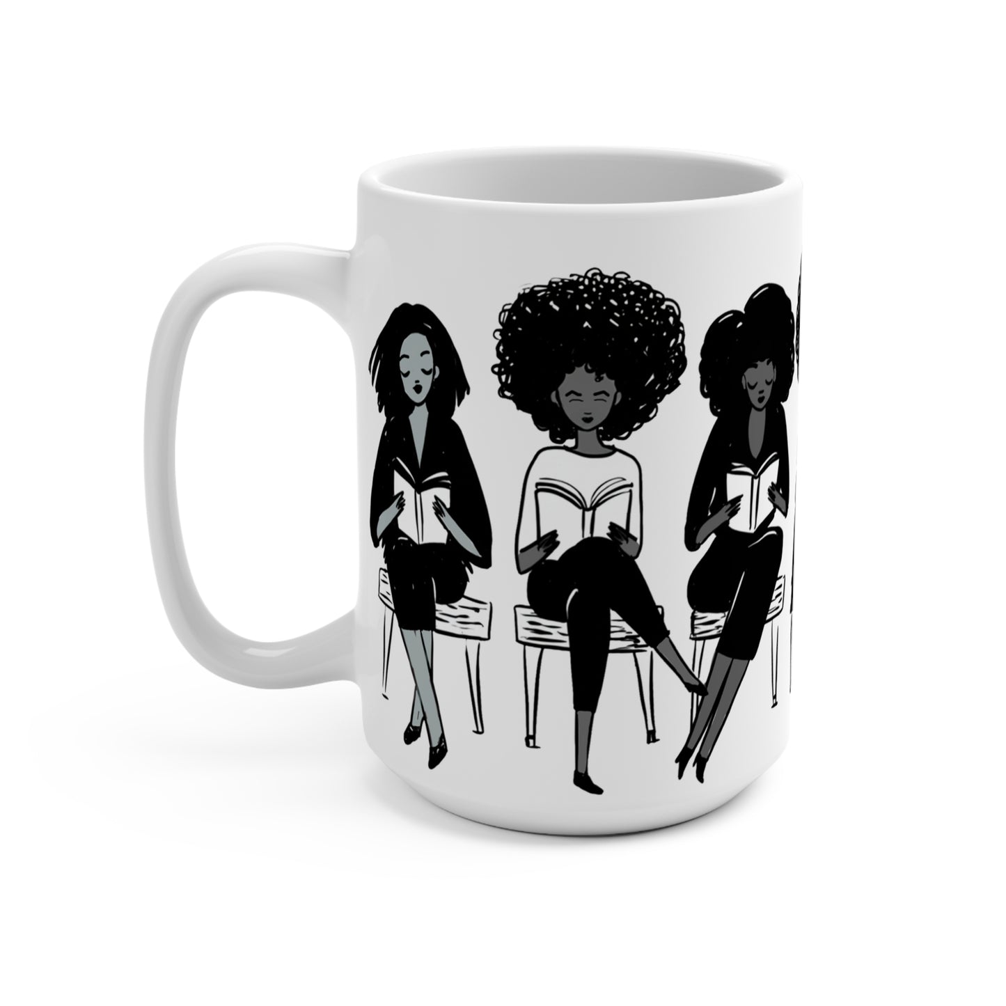 Brown Girls Reading Mug