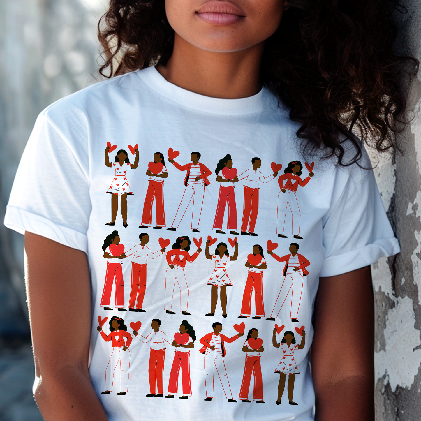 Black Love Hearts Shirt