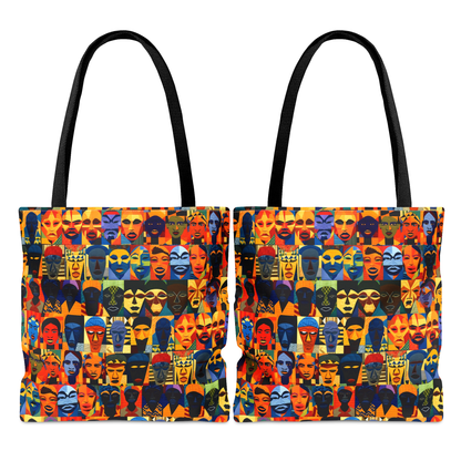 Quilt Faces Tote Bag