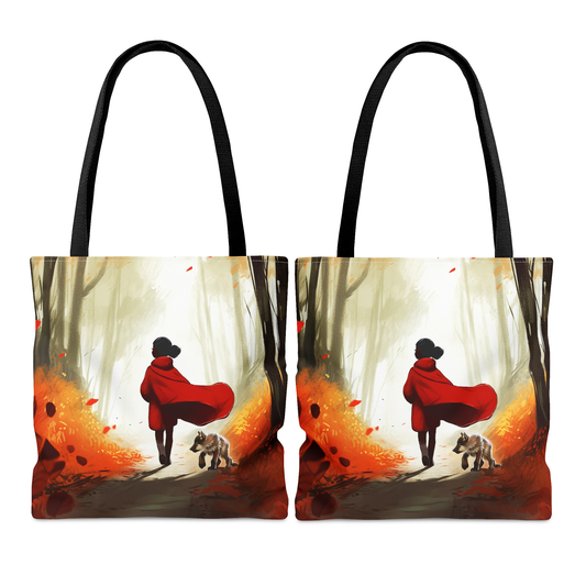 Red Riding Tote Bag