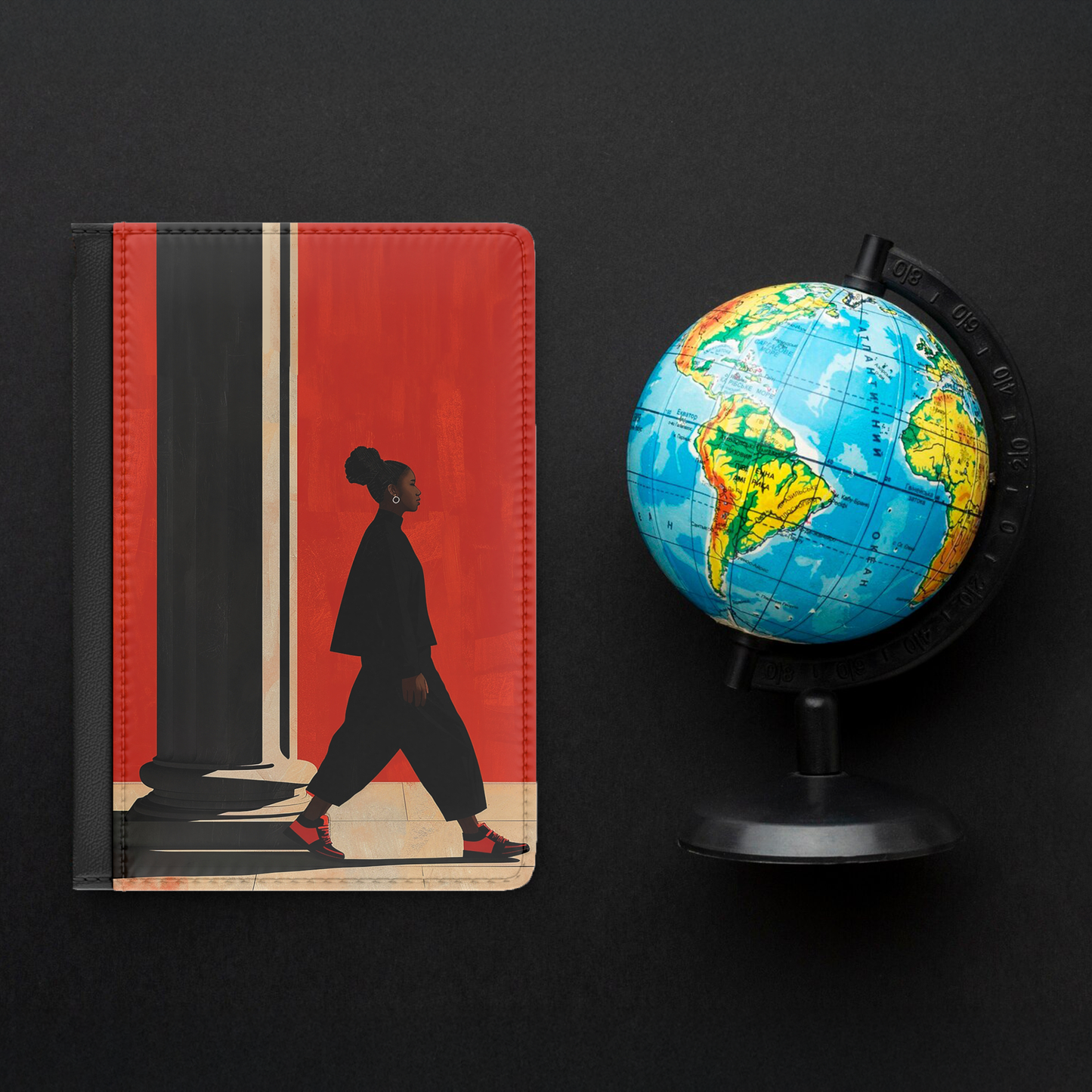 Afro Puff Stride Passport Cover