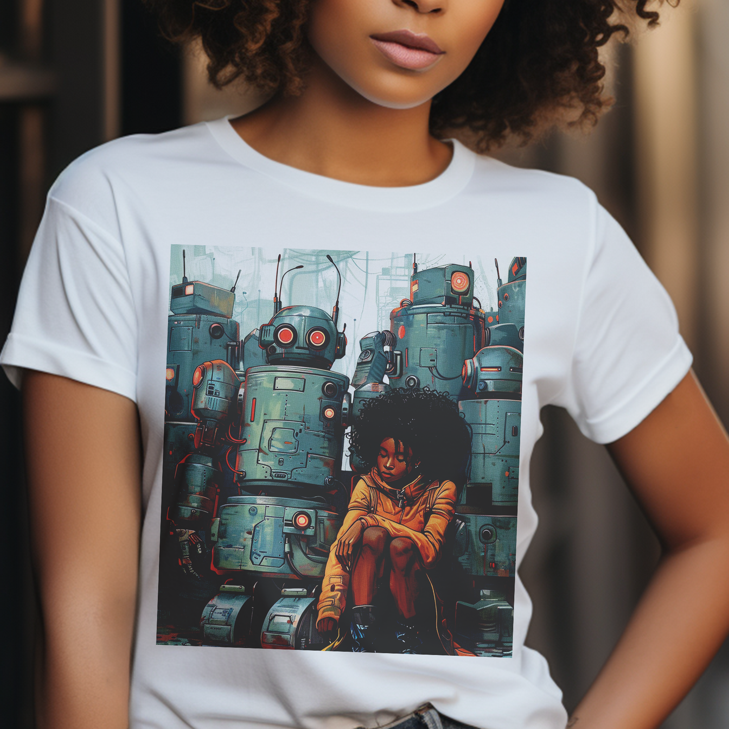 Girl with Bots Shirt