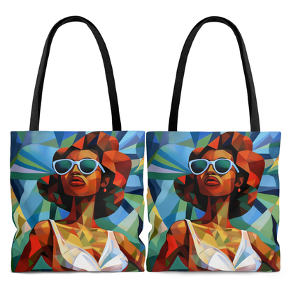 Afro Stained Glass Tote Bag