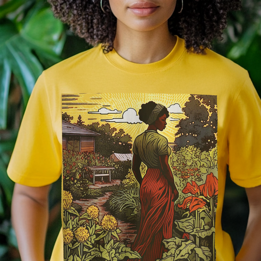 Woman in Garden Shirt