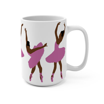 Black Ballerinas in Pink Mug