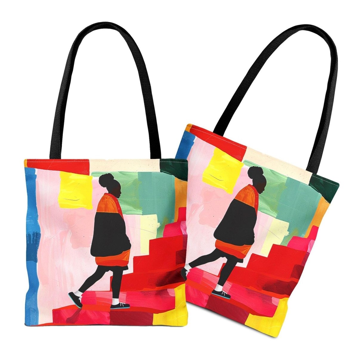 Abstract Afro Puff Tote Bag - Afrocentric Art by The Trini Gee