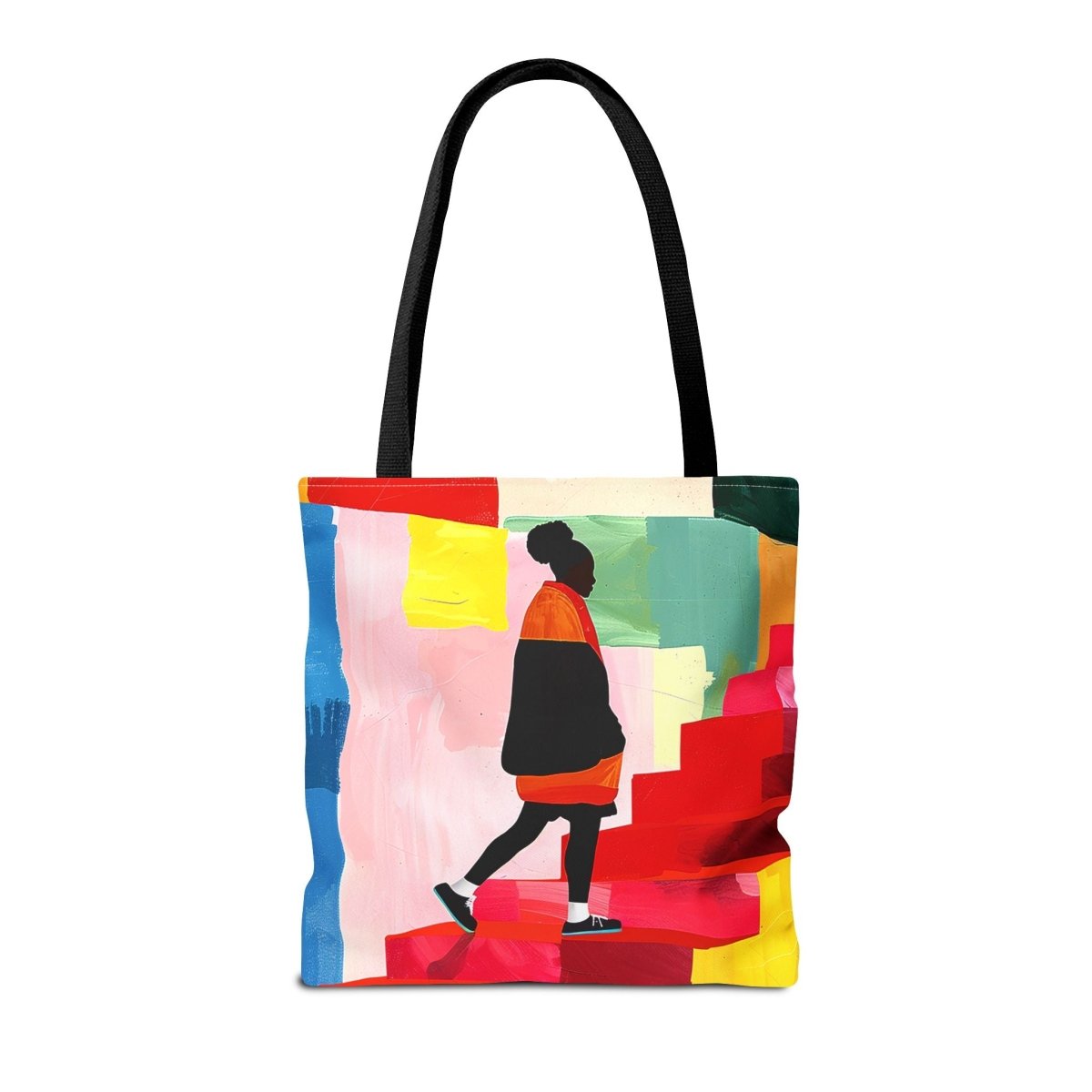Abstract Afro Puff Tote Bag - Afrocentric Art by The Trini Gee