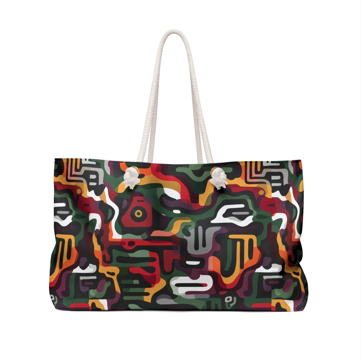 Abstract Camo Weekender Bag - Afrocentric Art by The Trini Gee