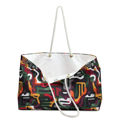 Abstract Camo Weekender Bag - Afrocentric Art by The Trini Gee
