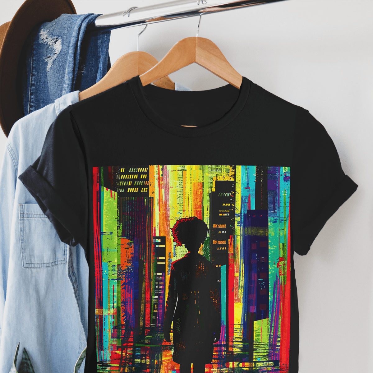 Abstract City Stripes Shirt - The Trini Gee
