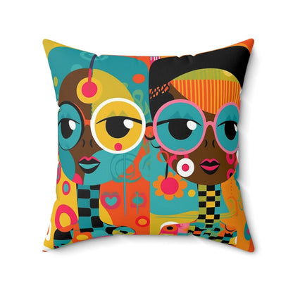 Abstract Duo Pillow - Afrocentric Art by The Trini Gee