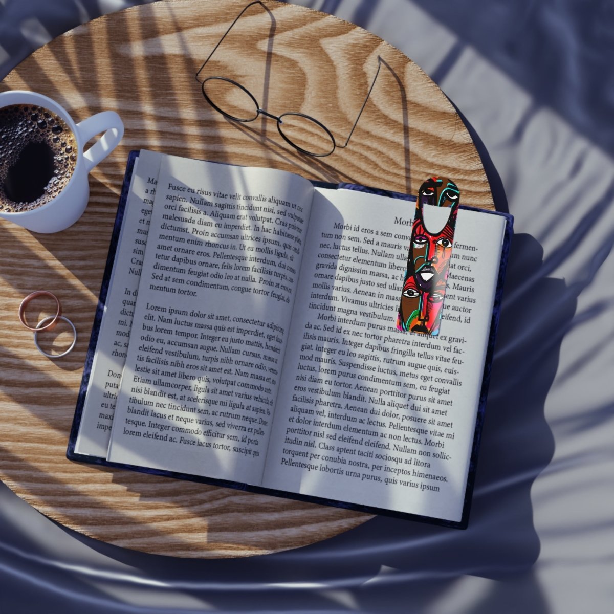 Abstract Faces Bookmark - Afrocentric Art by The Trini Gee