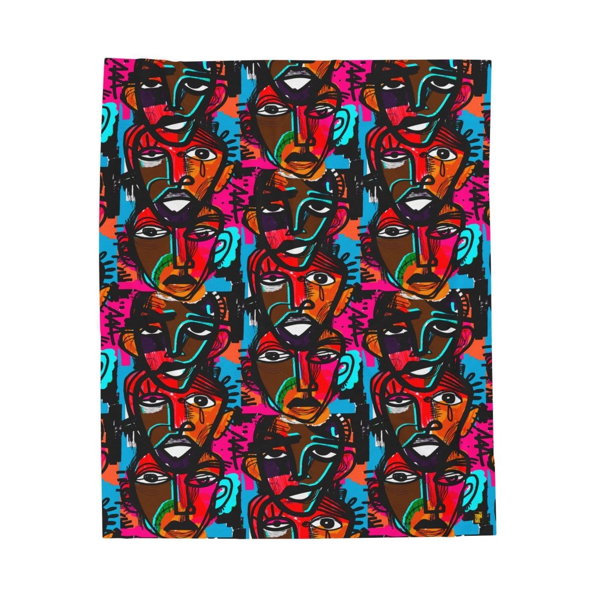 Abstract Men Blanket - Afrocentric Art by The Trini Gee