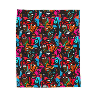 Abstract Men Blanket - Afrocentric Art by The Trini Gee