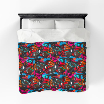 Abstract Men Blanket - Afrocentric Art by The Trini Gee