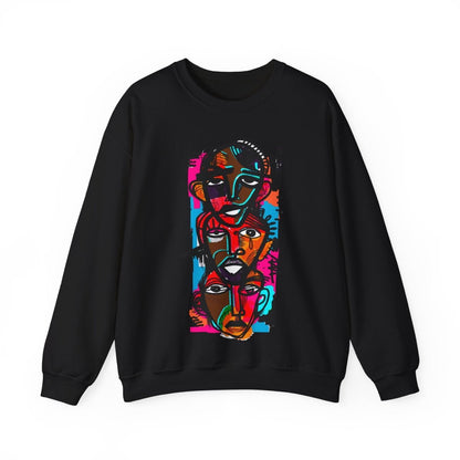 Abstract Men Sweatshirt - Afrocentric Art by The Trini Gee