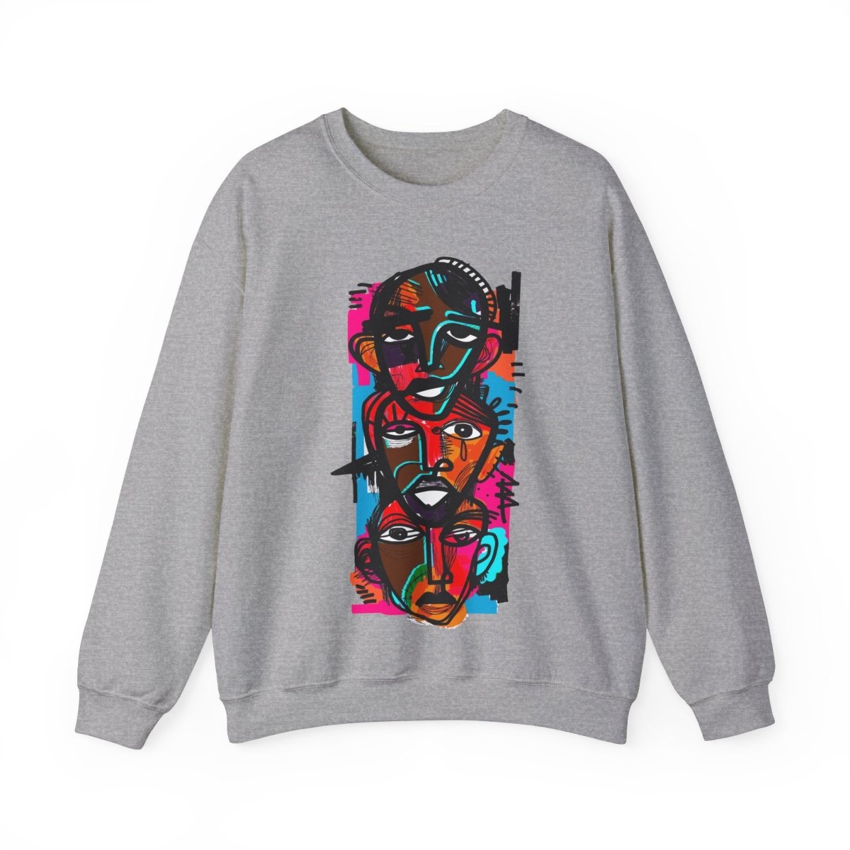Abstract Men Sweatshirt - Afrocentric Art by The Trini Gee