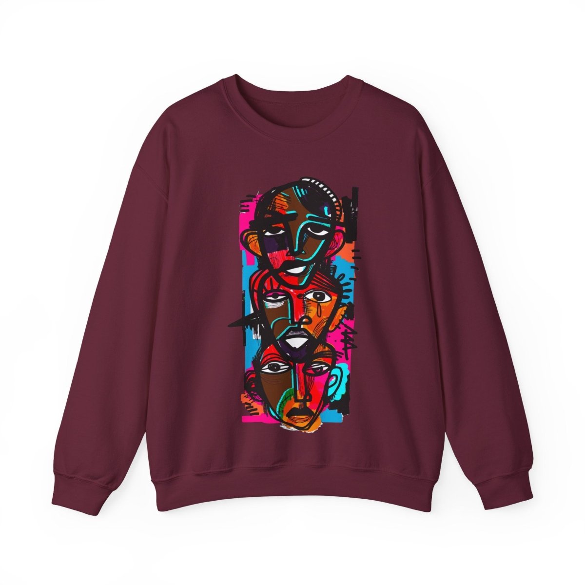 Abstract Men Sweatshirt - Afrocentric Art by The Trini Gee