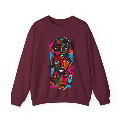 Abstract Men Sweatshirt - Afrocentric Art by The Trini Gee