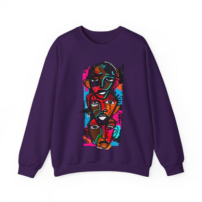 Abstract Men Sweatshirt - Afrocentric Art by The Trini Gee