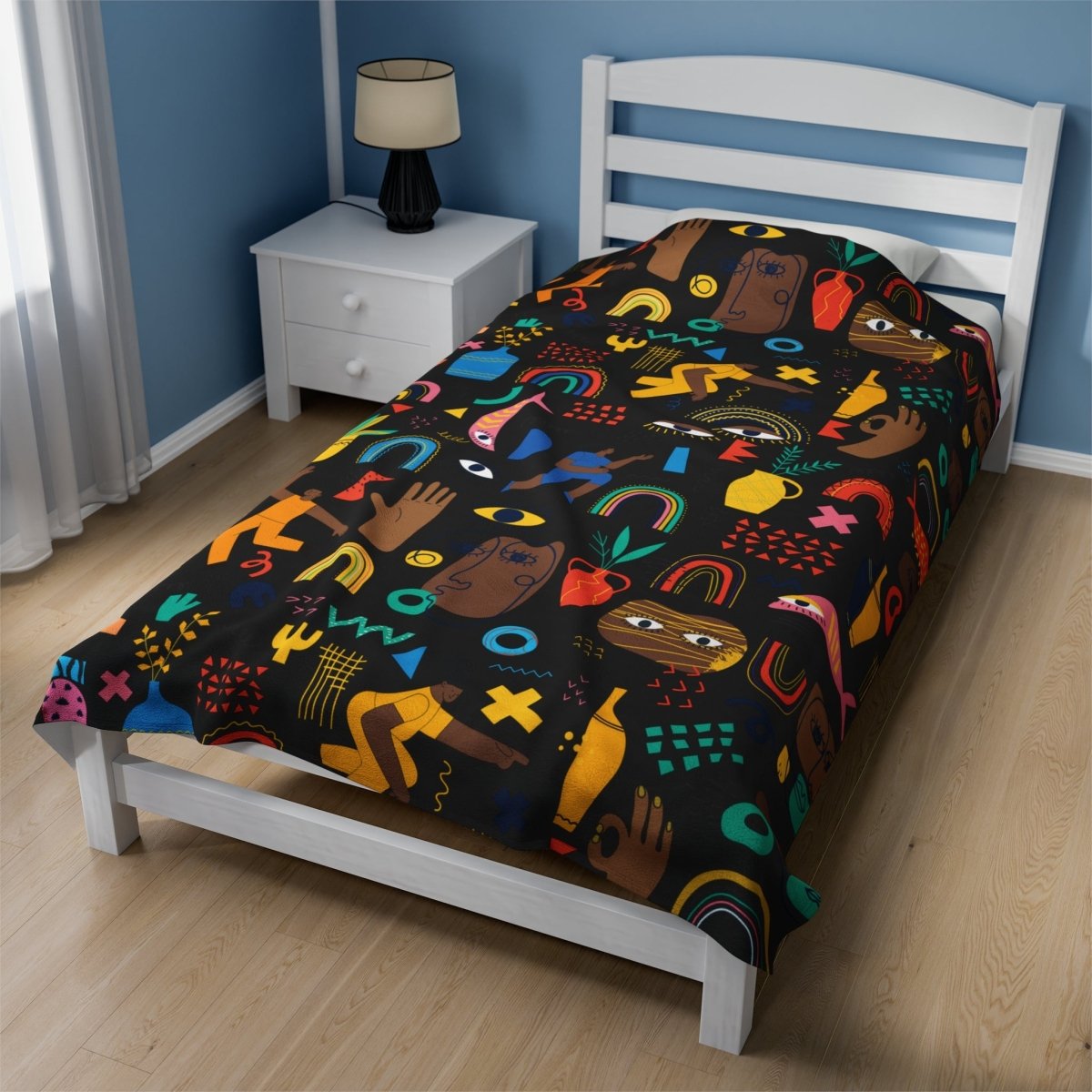 Abstract Pattern Throw Blanket - Afrocentric Art by The Trini Gee