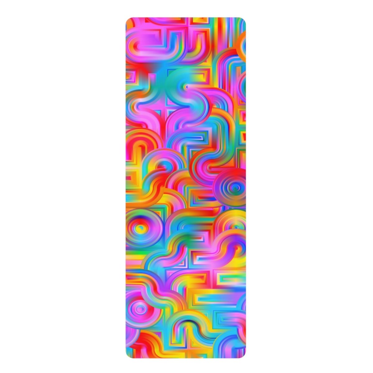 Abstract Swirls Yoga Mat - Afrocentric Art by The Trini Gee