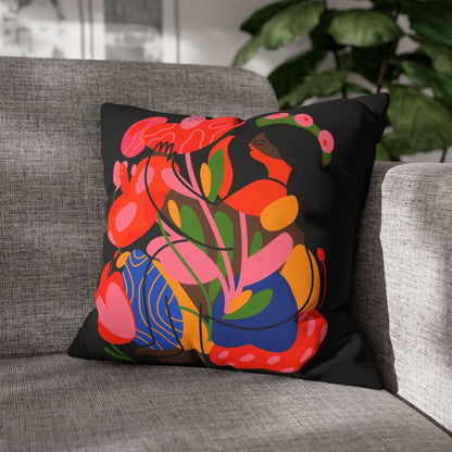 Abstract Woman Square Pillow - The Trini Gee