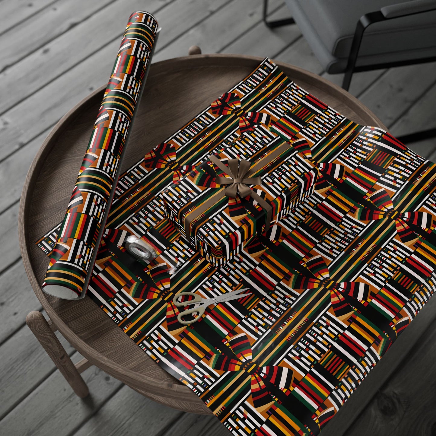 Kente Bow Wrapping Paper