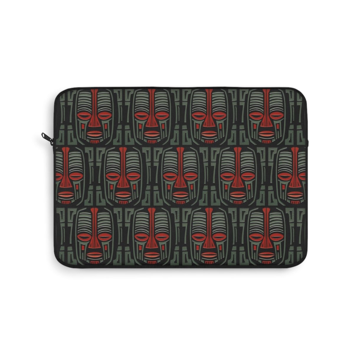 African Mask Laptop Sleeve - Afrocentric Art by The Trini Gee