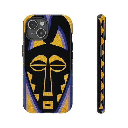 African Mask Phone Case - Afrocentric Art by The Trini Gee