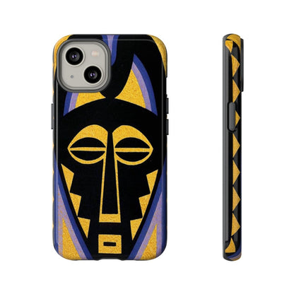 African Mask Phone Case - Afrocentric Art by The Trini Gee