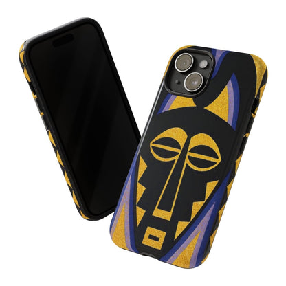 African Mask Phone Case - Afrocentric Art by The Trini Gee