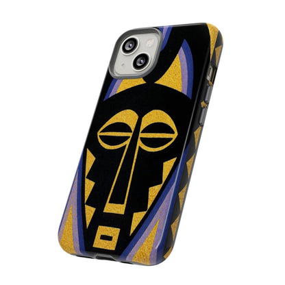 African Mask Phone Case - Afrocentric Art by The Trini Gee