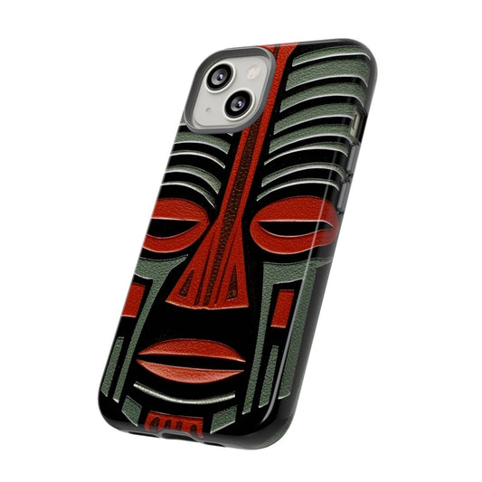 African Mask Phone Case - Afrocentric Art by The Trini Gee