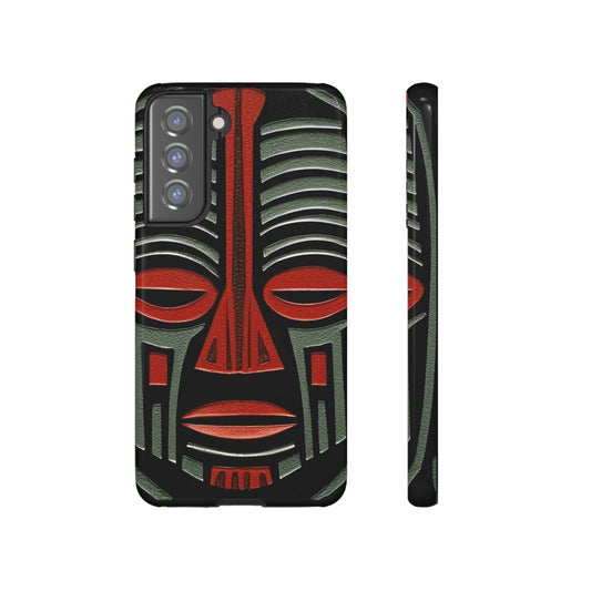 African Mask Phone Case - Afrocentric Art by The Trini Gee