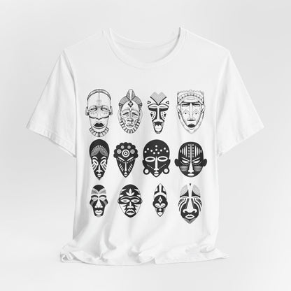 African Masks Shirt - Afrocentric Art by The Trini Gee